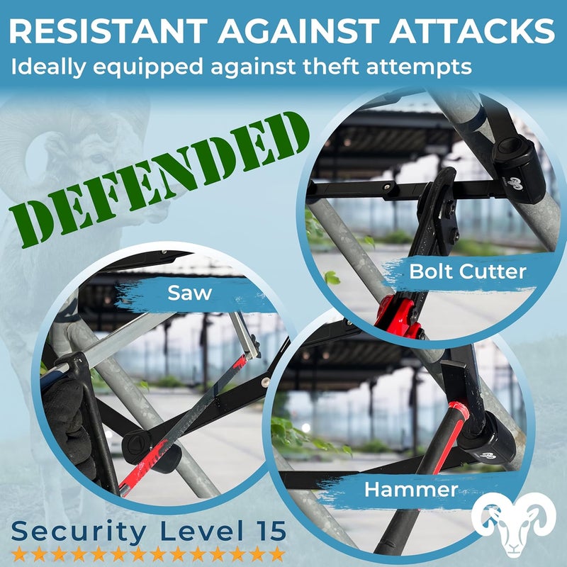 Widder Very Long [47"] Security Folding Lock - Foldable Bicycle Lock with 4 Keys & Frame Mount Bracket, no Rattling - Ideal for Ebike & E Scooter with Key - Image 3